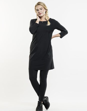 Jurk Anise  travelstof zwart