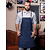 Karlowsky Schort denim met leren details