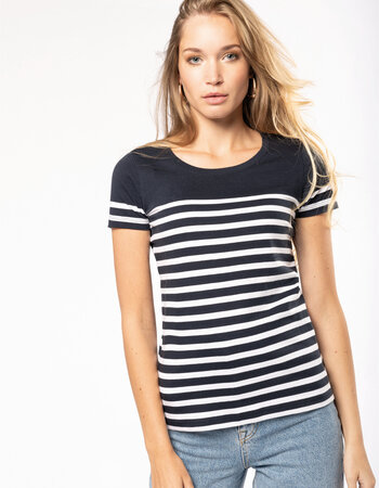 Gestreept shirt dames biologisch katoen