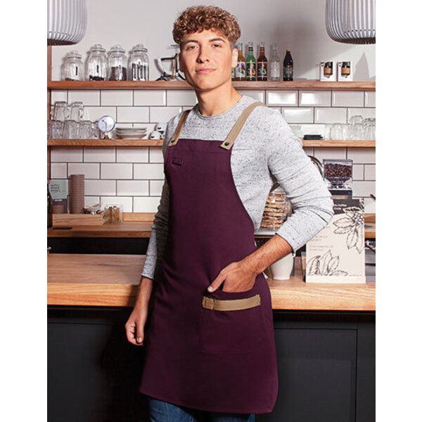 Karlowsky Bib Apron Schort  Urban-Look met Cross Straps en zak