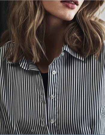 Non Iron Dames overhemd - gestreept - Modern Fit in 2 kleuren