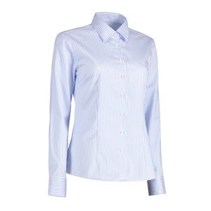 avond Sobriquette Verdrag Non Iron - Gestreepte blouse, 2 kleuren – dames - Bontenue Bedrijfskleding