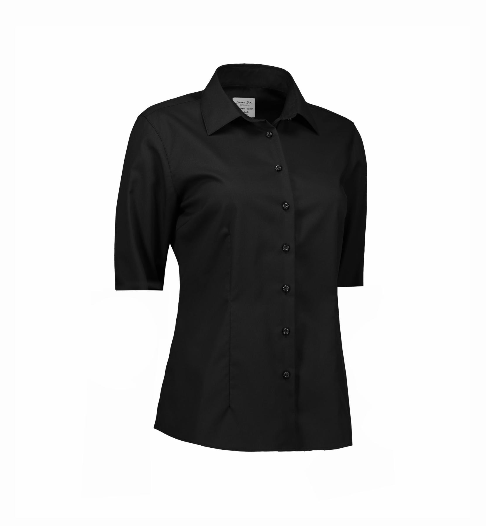 Non Iron Dames blouse -  short sleeve - Modern Fit in 3 kleuren