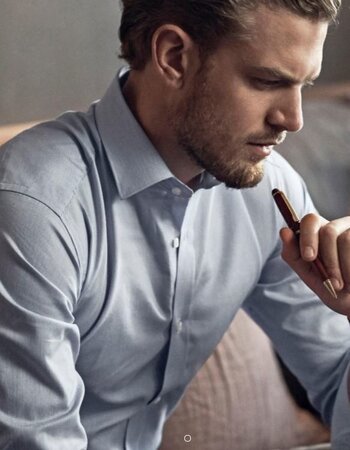 Strijkvrij Heren overhemd - California Fine Twill - Modern Fit of Slim Fit