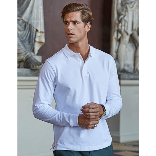 Tee Jays Luxury Stretch Long Sleeve Polo heren in 3 kleuren