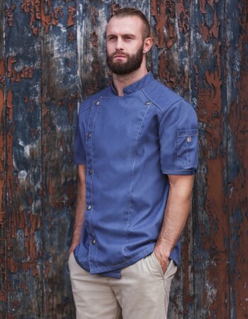 Jeans Style Short sleeve Chef jacket - heren