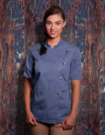 Jeans Style Short sleeve Chef jacket - dames