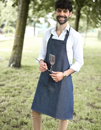 Denim halterschort