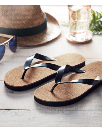 Stijlvolle unisex strandslippers kurk