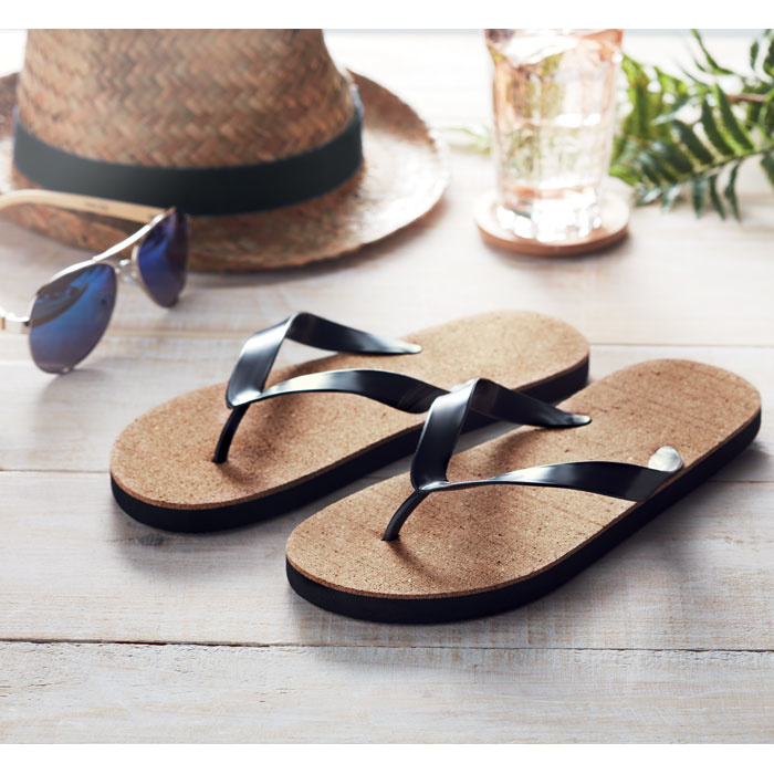 Stijlvolle unisex strandslippers kurk