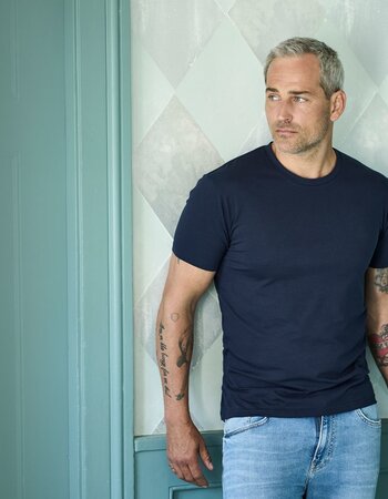 T-shirt ronde hals met stretch