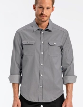 Fairtrade Heren koksbuis denim look Grijs