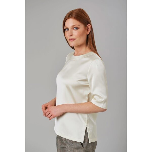 Brook Taverner Damesblouse halve mouw Ravenna - satijn