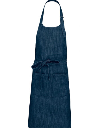 Schort met zak wasbaar op 60 °C denim