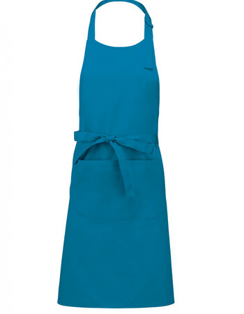Schort met zak wasbaar op 60 °C 5 tinten blauw