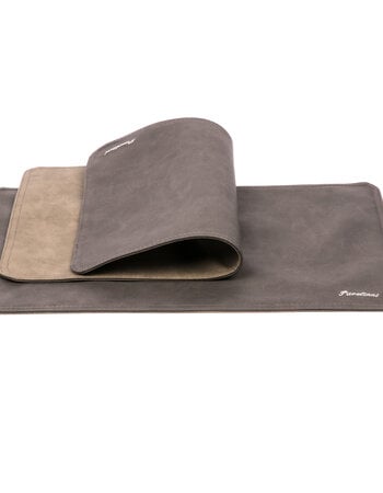 Placemat rechthoek dubbelzijdig - vintage look - ecoleder in vele kleuren