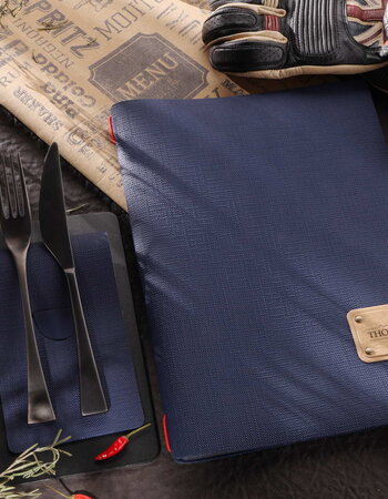 Menukaart Jute PVC  A4 in 10 kleuren