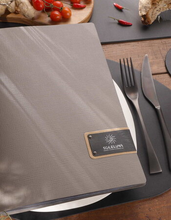 Menukaart Chef leer A4
