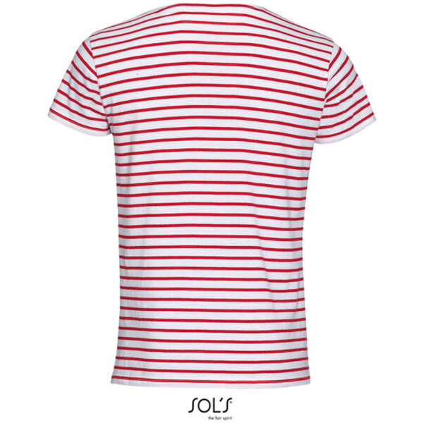 Sols Gestreept shirt heren rood of navy