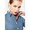 Kariban Denim damesblouse vintage look, zacht en comfortabel