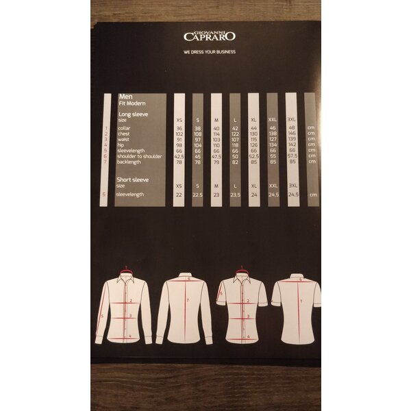 Capraro Heren Overhemd Stretch | 60°C Wasbaar
