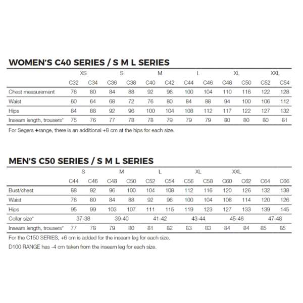 Segers Koksbuis dames lange mouw zwart of wit