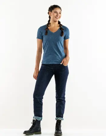 Shirt Lady Tierra Blue Gerecyclede bedrijfskleding