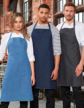 Schort denim met of zonder zak