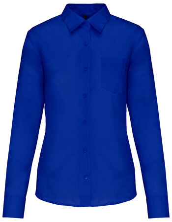 Dames blouse Lange mouw Easy Care Blauw-tinten