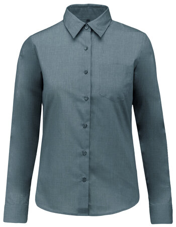 Dames blouse Lange mouw Easy Care Zwart / Wit / Grijs