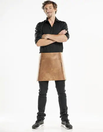 Leren sloof in bruin of zwart W70 - L40