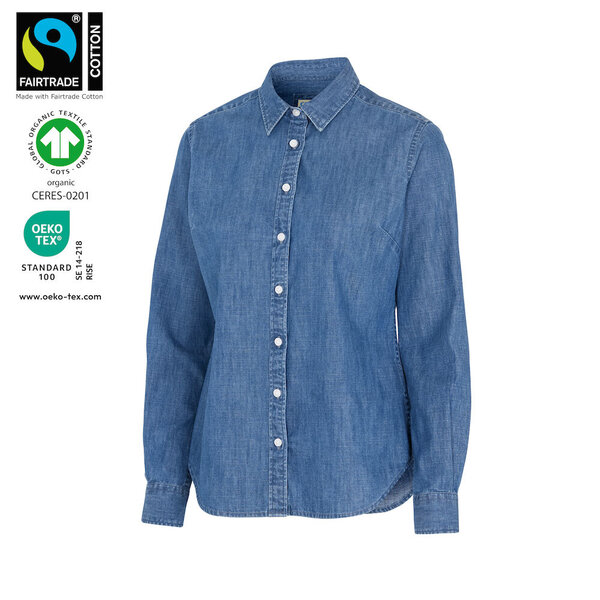 Cottover Blouse organic fairtrade katoen denim