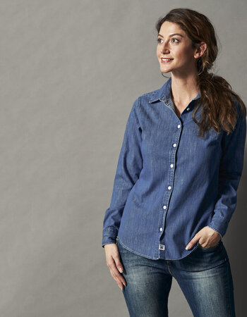 Blouse organic fairtrade katoen denim