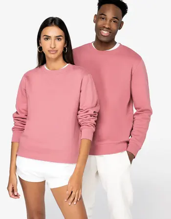 Ecologische unisex sweater - oranje - geel - roze