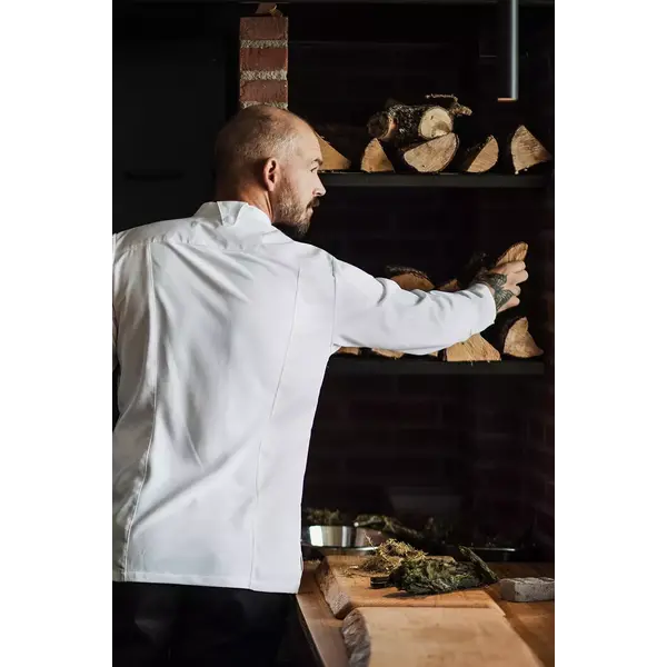 Segers Koksjas met stretchpanelen heren