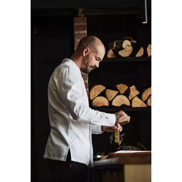 Segers Koksjas met stretchpanelen heren