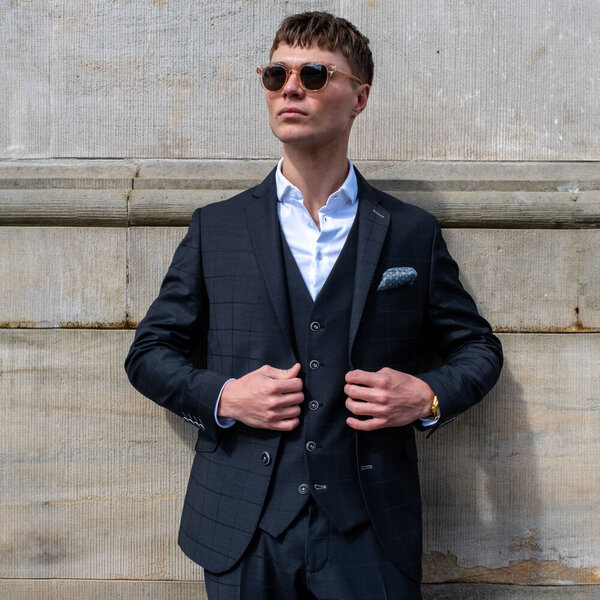 Sunwill  Geruit wollen blazer