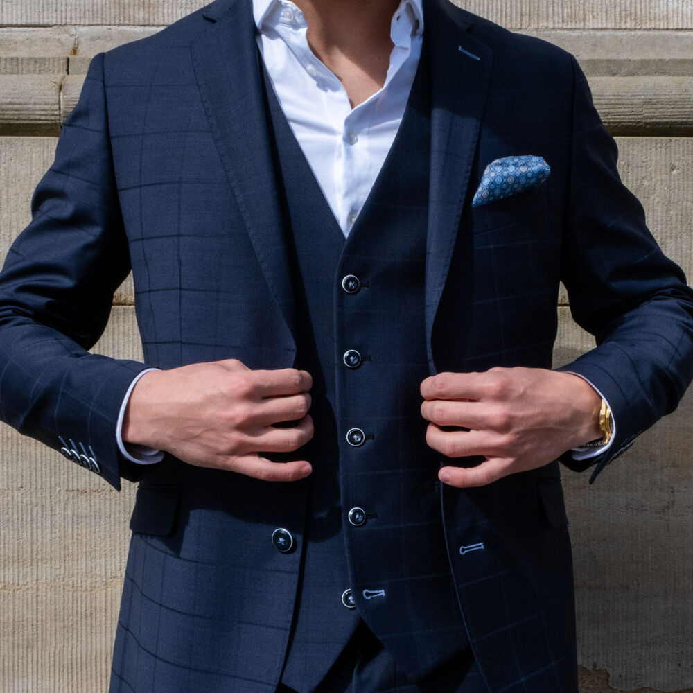 Geruit wollen gilet