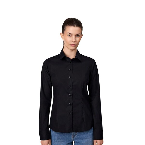 ID Identity Blouse dames easy care zwart Zwart