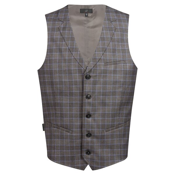Greiff Gilet heren met ruit grijs