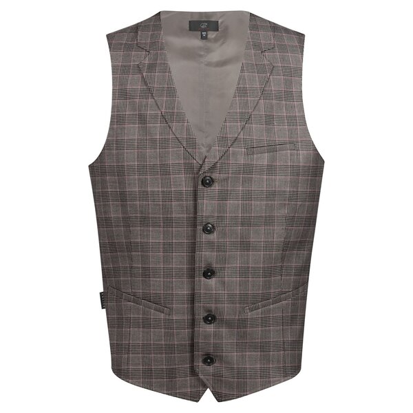 Greiff Gilet heren met ruit grijs
