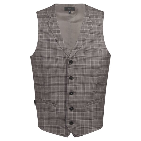 Greiff Gilet heren met ruit grijs
