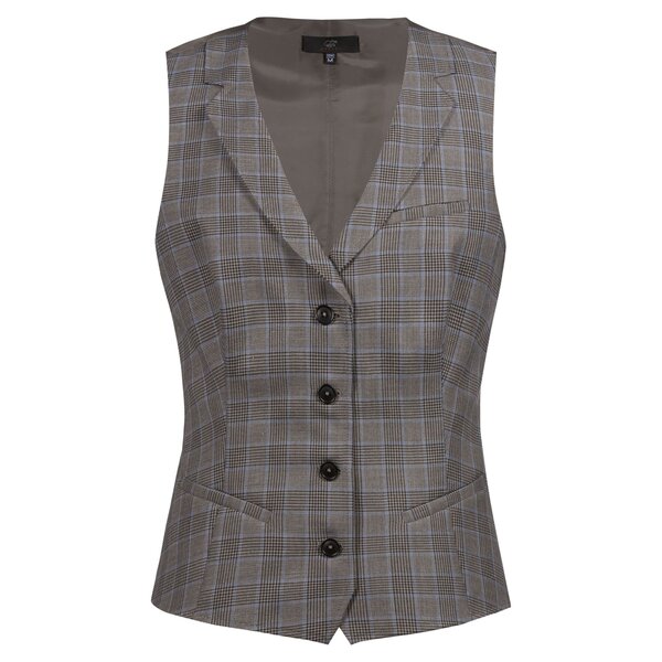 Greiff Gilet dames met ruit grijs