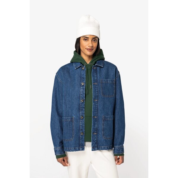 Native Spirit Ecologische uniseks jeansjas met afhangende schouders