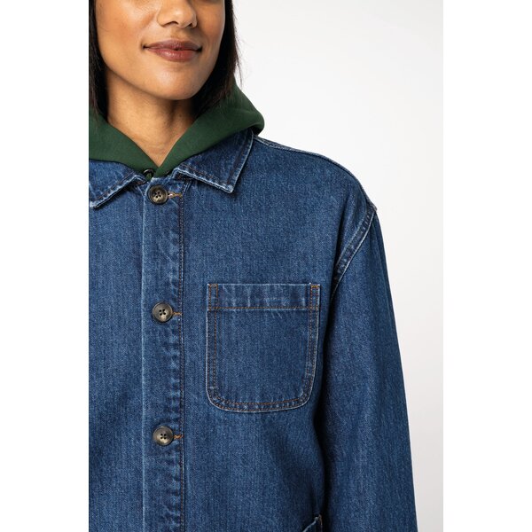 Native Spirit Ecologische uniseks jeansjas met afhangende schouders