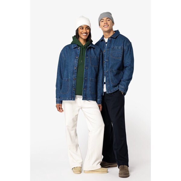Native Spirit Ecologische uniseks jeansjas met afhangende schouders