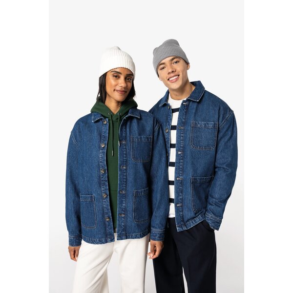 Native Spirit Ecologische uniseks jeansjas met afhangende schouders