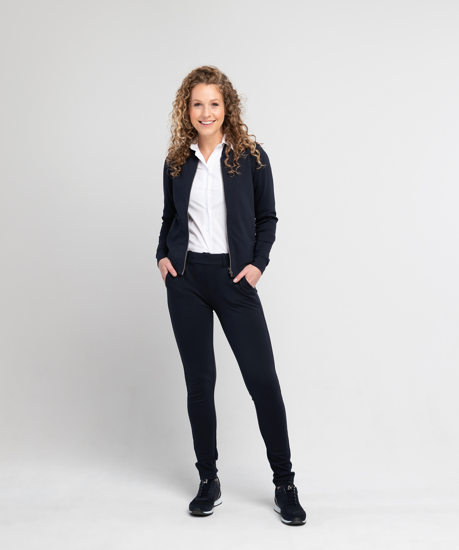 Bomberjack dames Bursa stretch sweat blauw of zwart