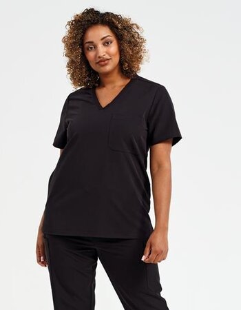 Stretch Tuniek Dames met borstzakje