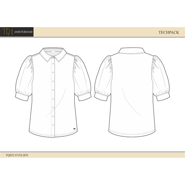 TQ Amsterdam Evelien top Travelstof korte mouw